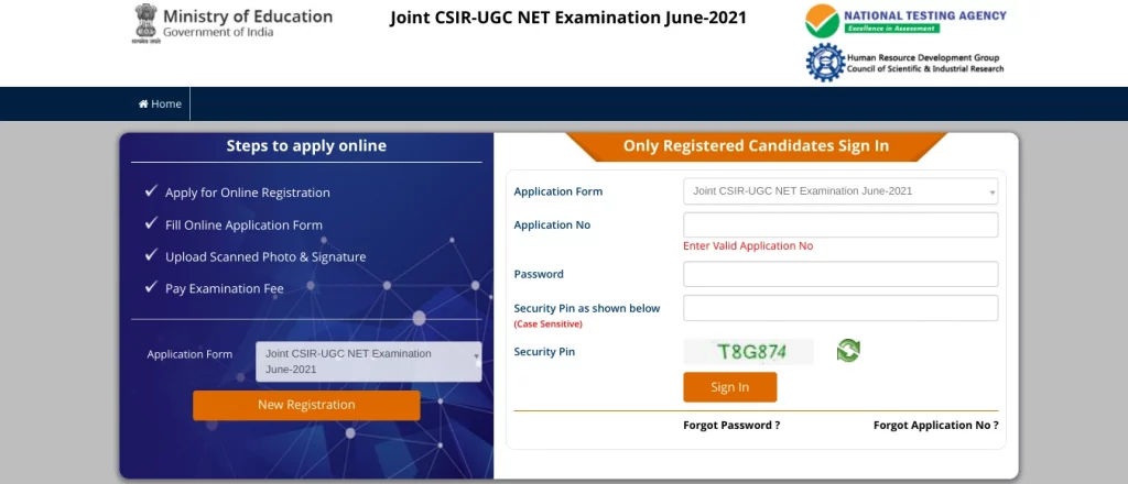 CSIR NET Application Form- How to Apply - 2