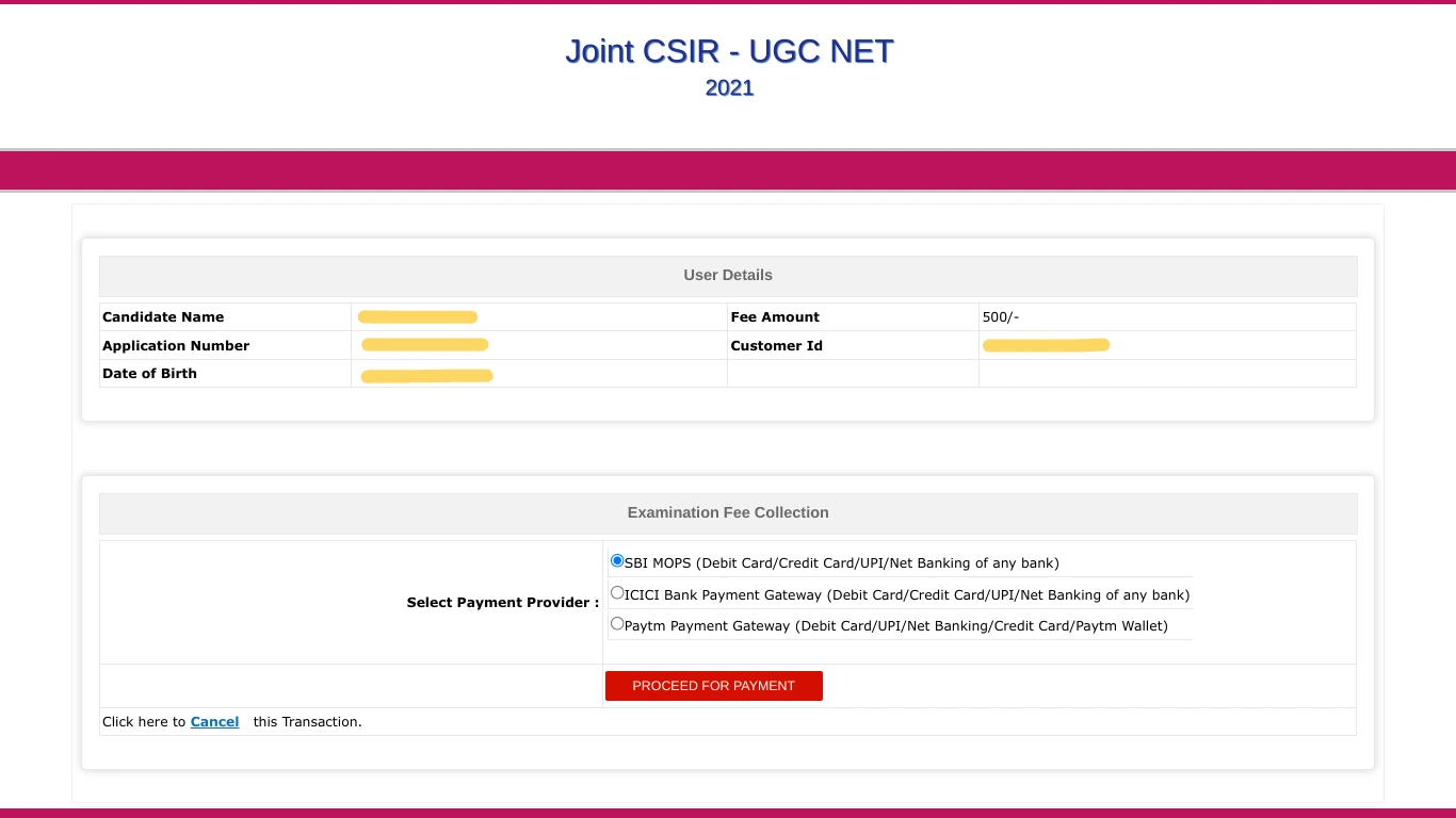 CSIR NET Application Form- How to Apply - 18