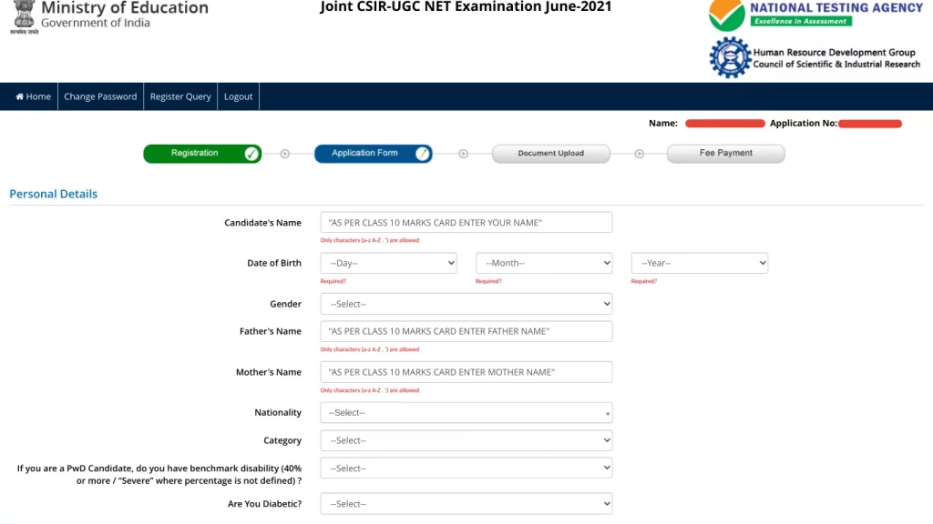 CSIR NET Application Form- How to Apply - 8