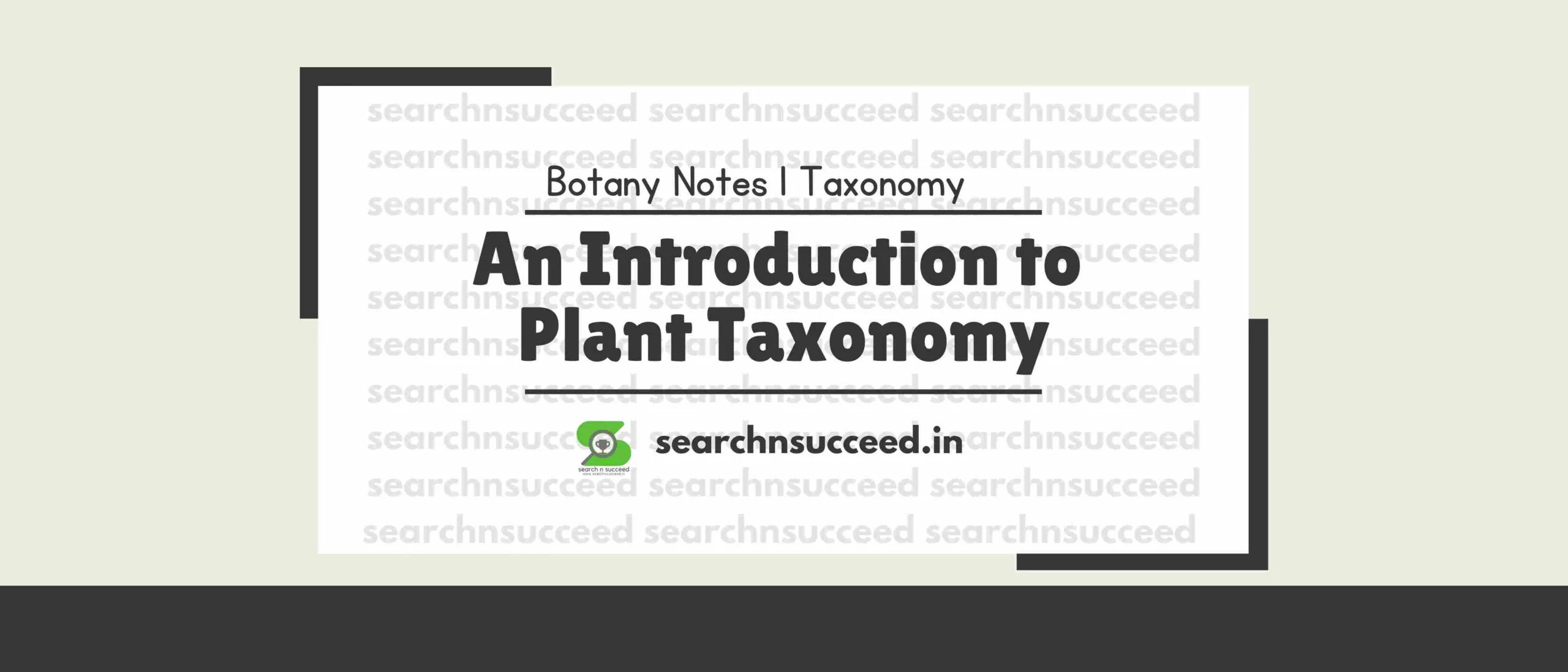 An Introduction to Plant Taxonomy