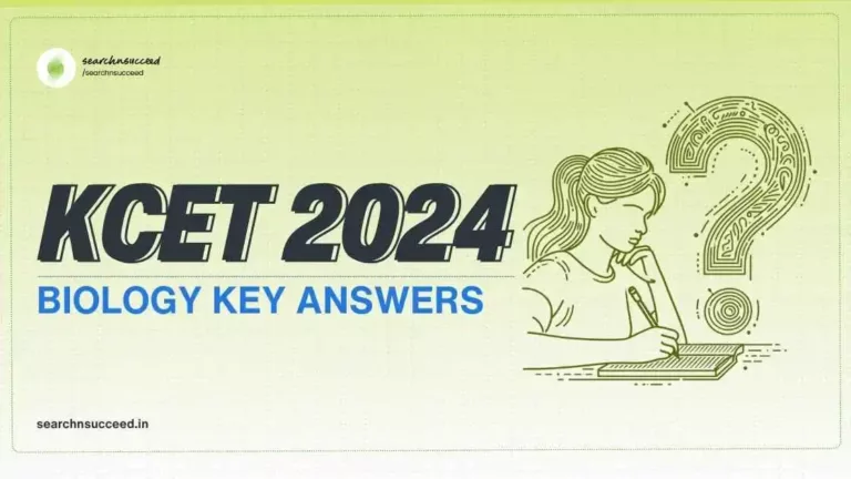 KCET 2024 Biology Question Paper With Key Answers
